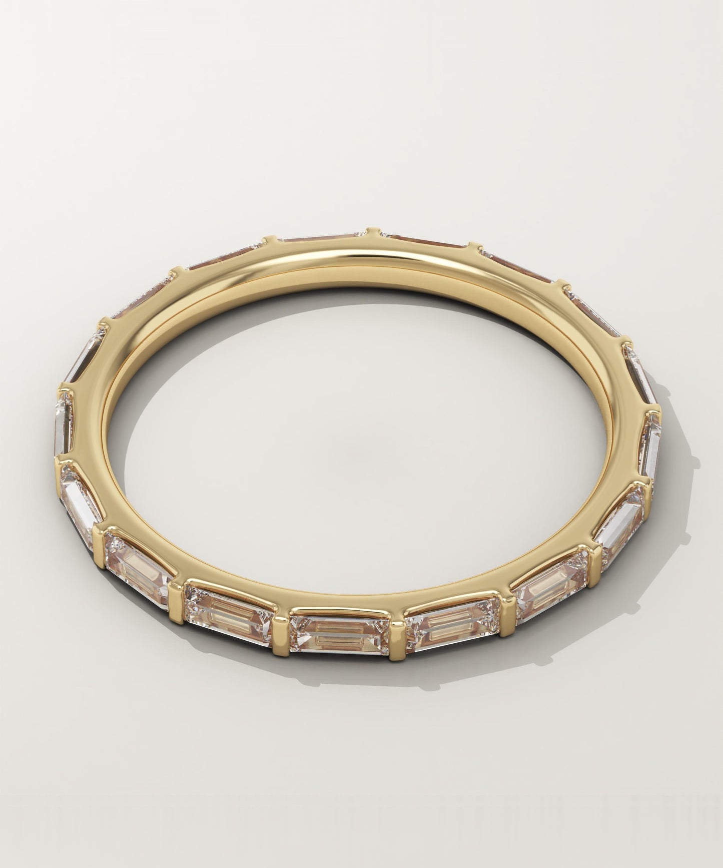 1.61 TCW Baguette Lab-Grown Diamond Full Eternity Wedding Band