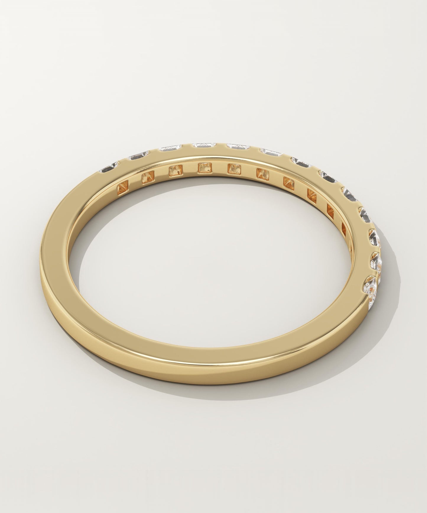 0.27 TCW Princess Lab-Grown Diamond Half Eternity Wedding Band