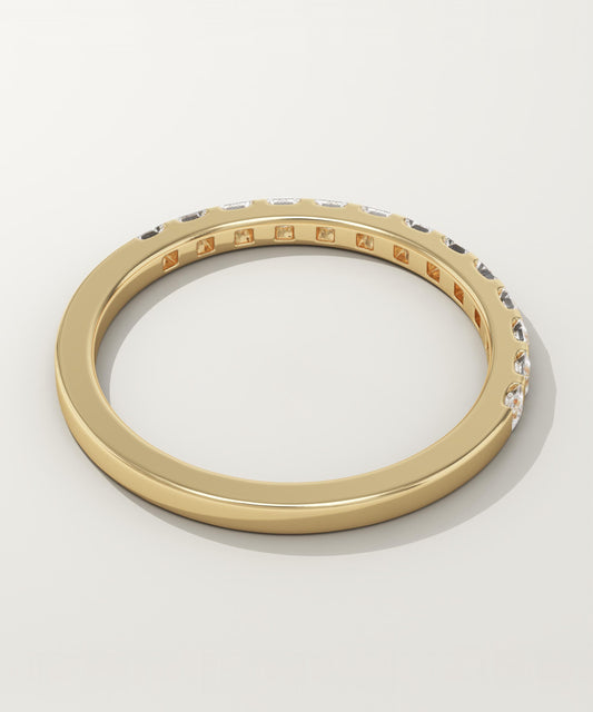 0.27 TCW Princess Lab-Grown Diamond Half Eternity Wedding Band