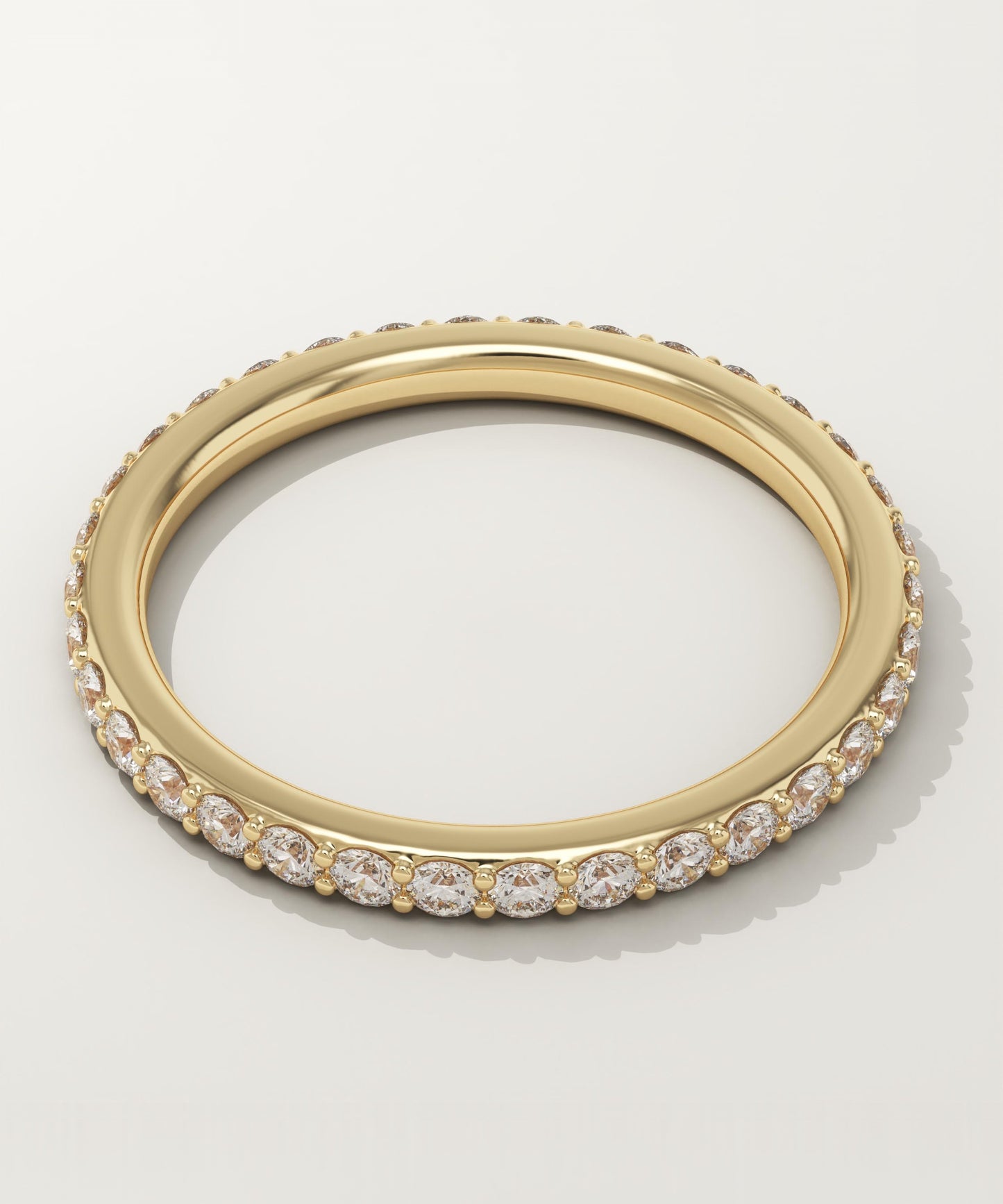 0.74 TCW Round Lab-Grown Diamond Full Eternity Wedding Band