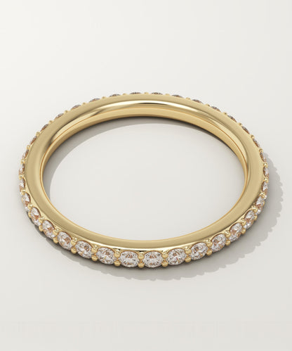 0.74 TCW Round Lab-Grown Diamond Full Eternity Wedding Band