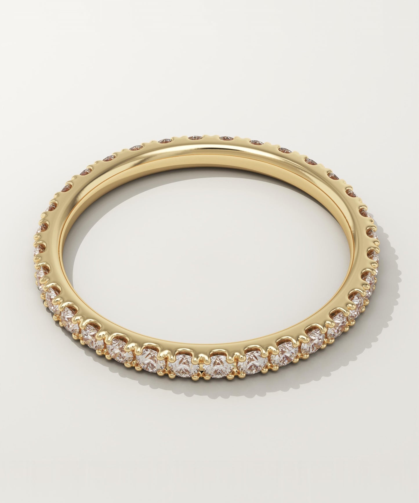 0.74 TCW Round Lab-Grown Diamond Full Eternity Wedding Band