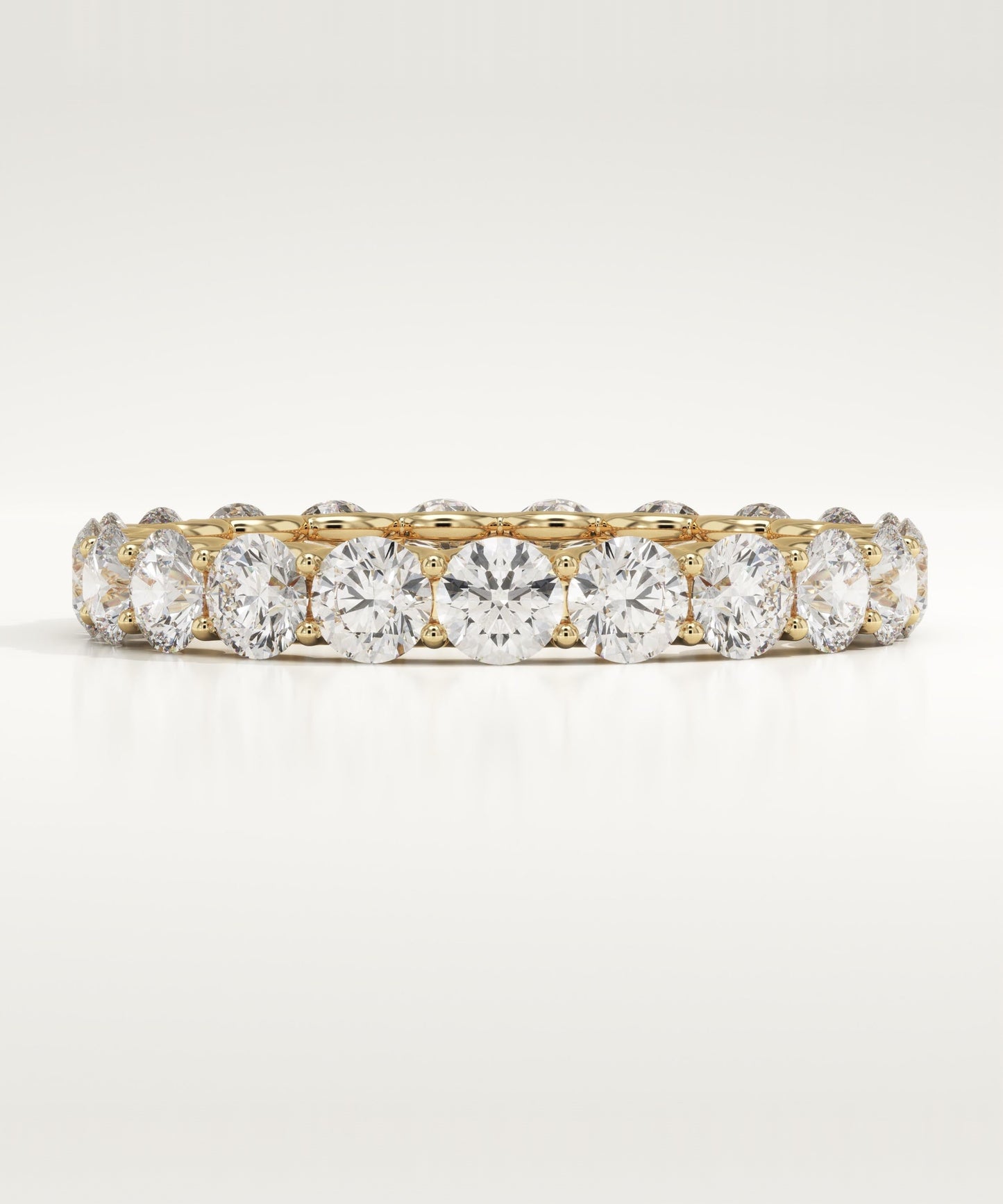 2.1 TCW Round Lab-Grown Diamond Full Eternity Wedding Band
