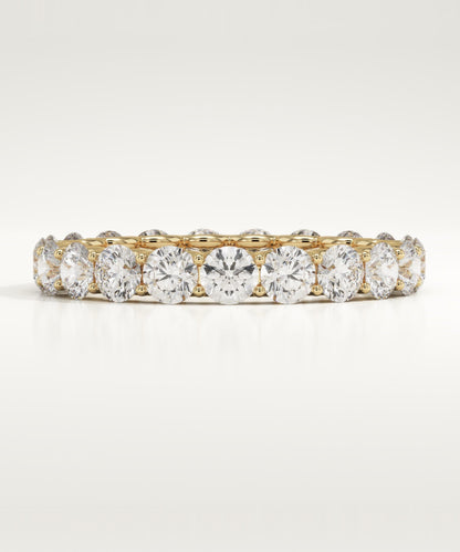 2.1 TCW Round Lab-Grown Diamond Full Eternity Wedding Band