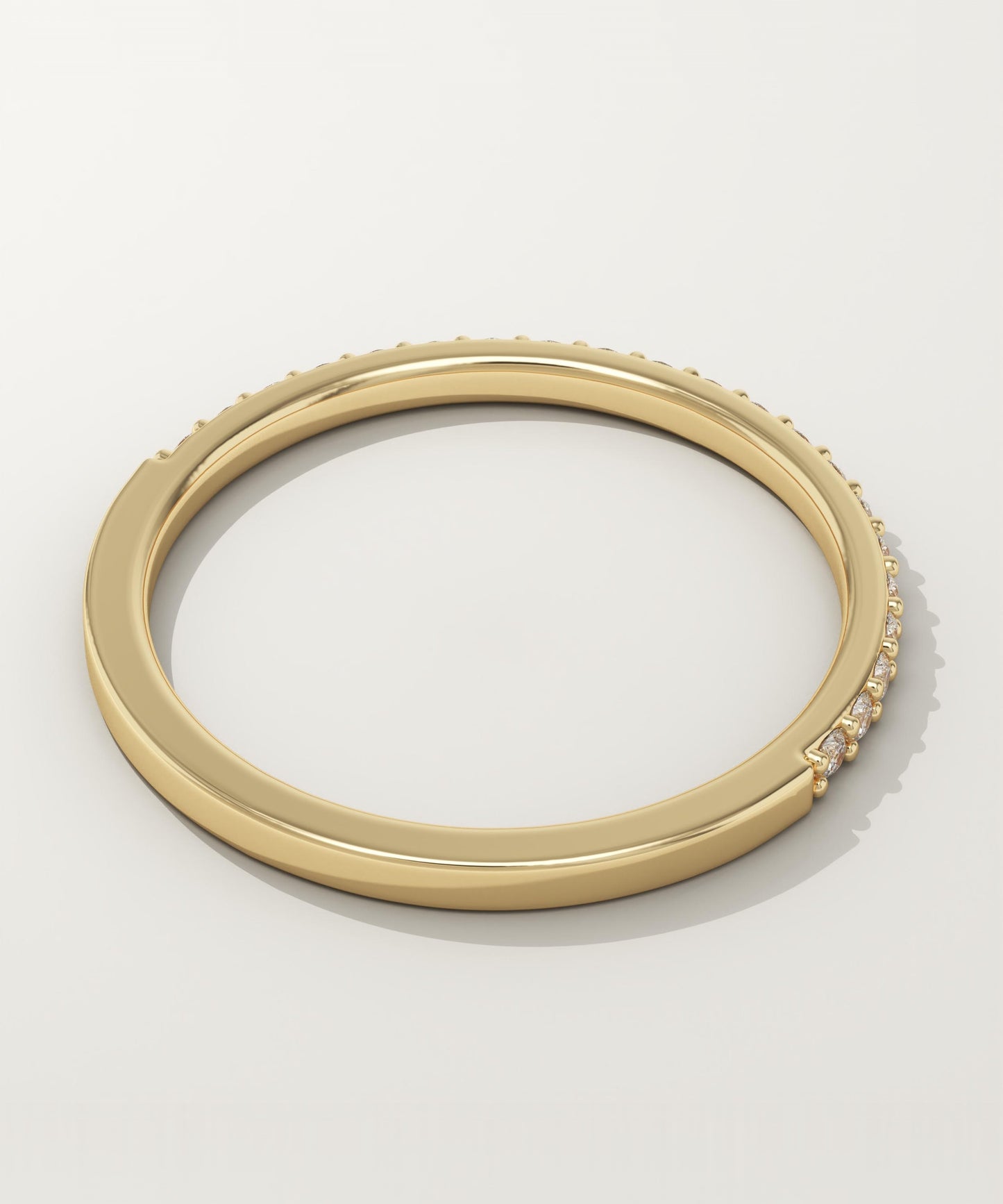 0.18 TCW Round Lab-Grown Diamond Half Eternity Wedding Band