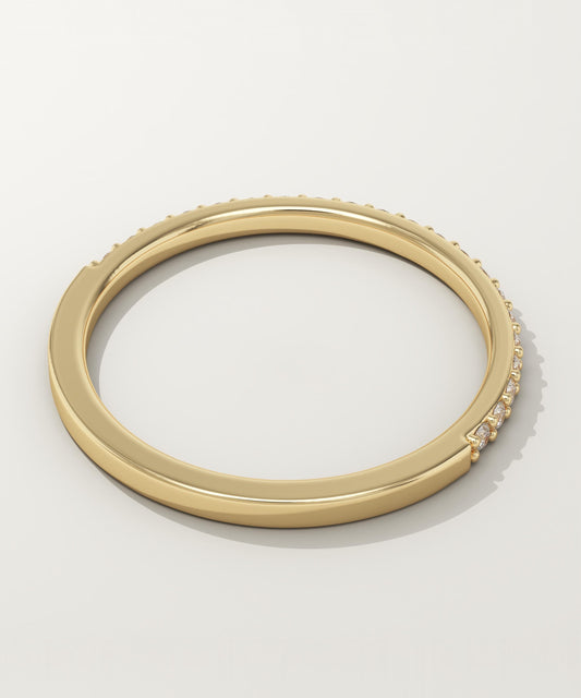 0.18 TCW Round Lab-Grown Diamond Half Eternity Wedding Band