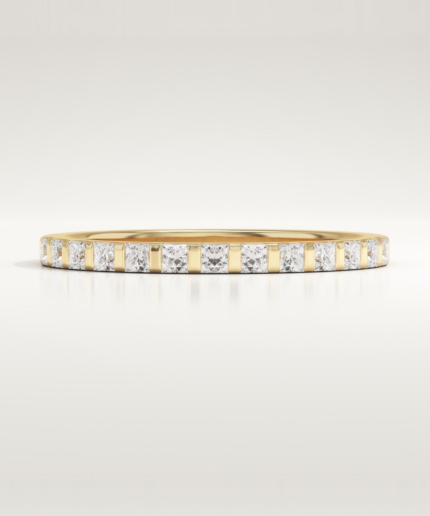 0.27 TCW Princess Lab-Grown Diamond Half Eternity Wedding Band