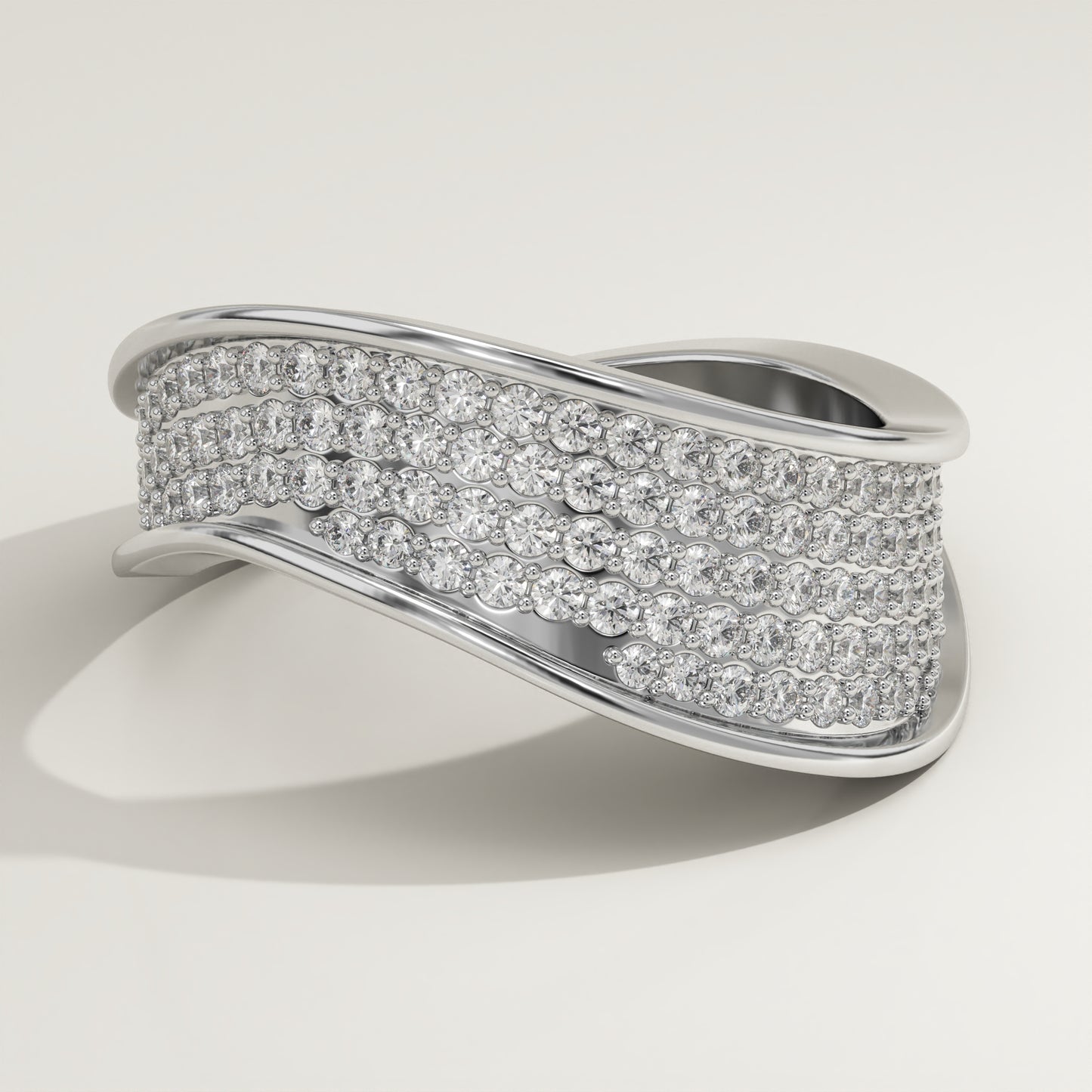 0.953 TCW Round Lab-Grown Diamond Multi Stone Wedding Band
