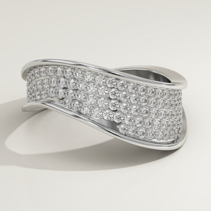 0.953 TCW Round Lab-Grown Diamond Multi Stone Wedding Band