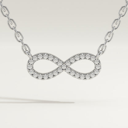 0.20 TCW Round Lab-Grown Diamond Infinity Charm Necklace