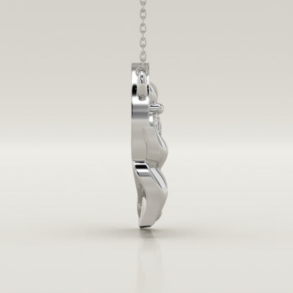 0.42 CT Marquise Lab-Grown Diamond Nature Inspired Charm Necklace