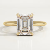 2.0 CT Emerald Cut Solitaire Lab-Grown Diamond Engagement Ring