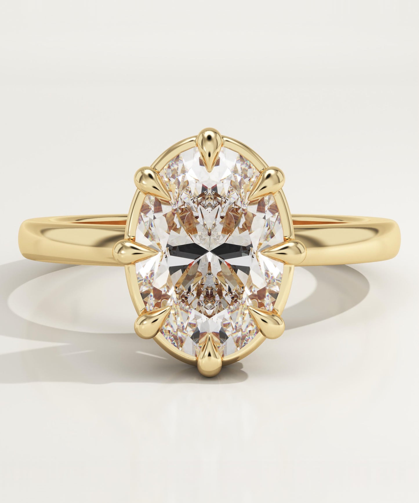 Oval Cut Solitaire Lab-Grown Diamond Engagement Ring