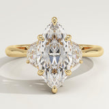 2.0 CT Marquise Cut Three Stone Lab-Grown Diamond Engagement Ring