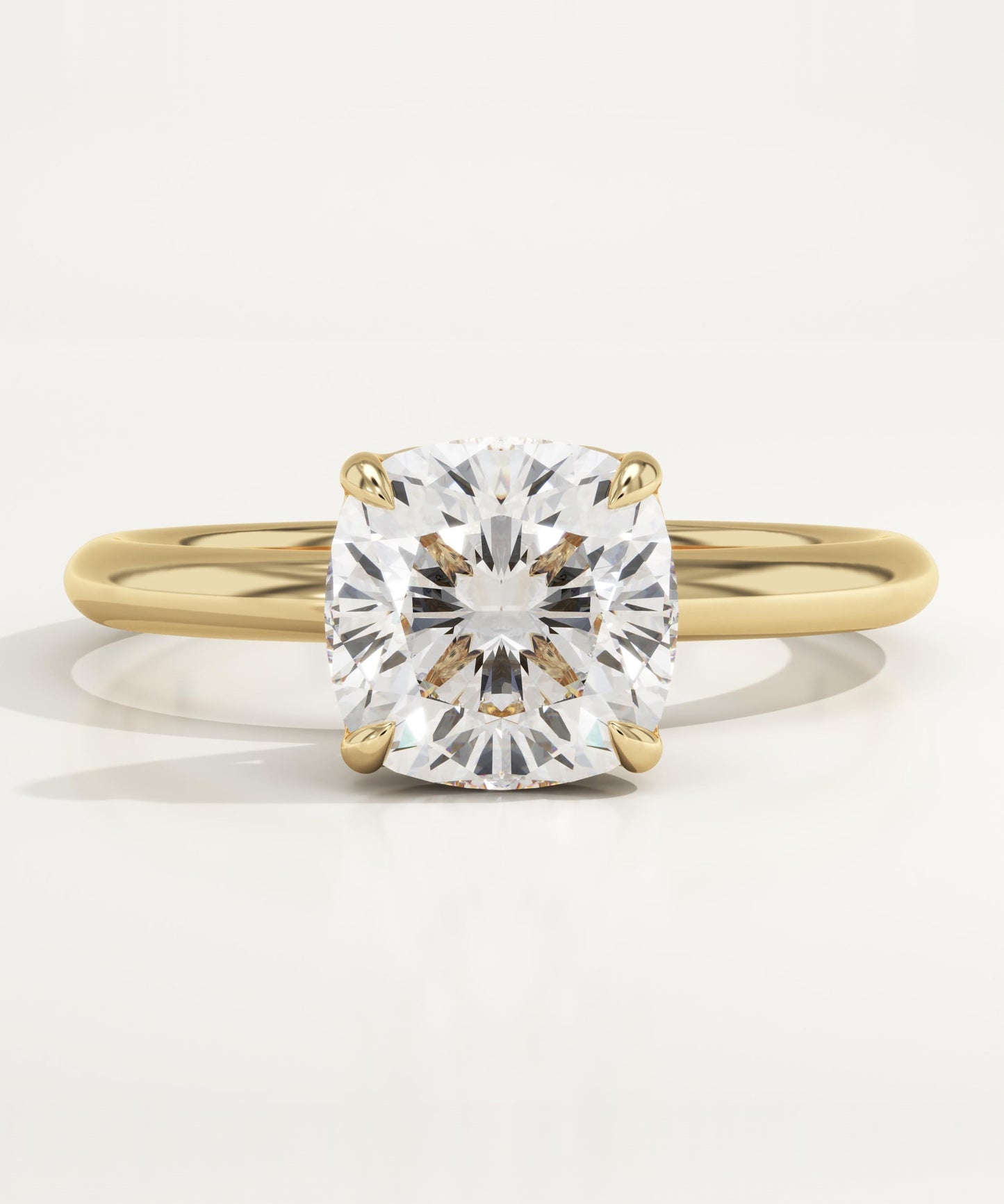 Cushion Cut Solitaire Lab-Grown Diamond Engagement Ring