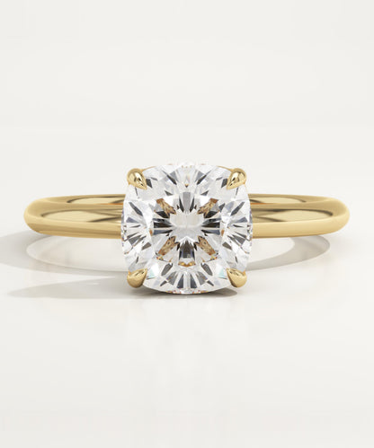 Cushion Cut Solitaire Lab-Grown Diamond Engagement Ring