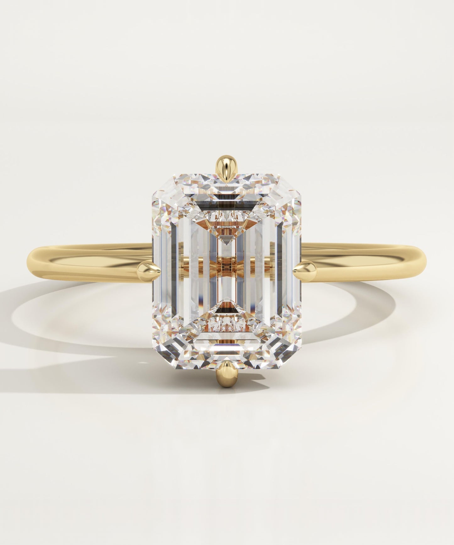 Emerald Cut Solitaire Lab-Grown Diamond Engagement Ring