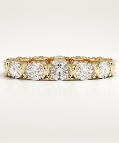 2.25 TCW Oval Lab-Grown Diamond Full Eternity Wedding Band