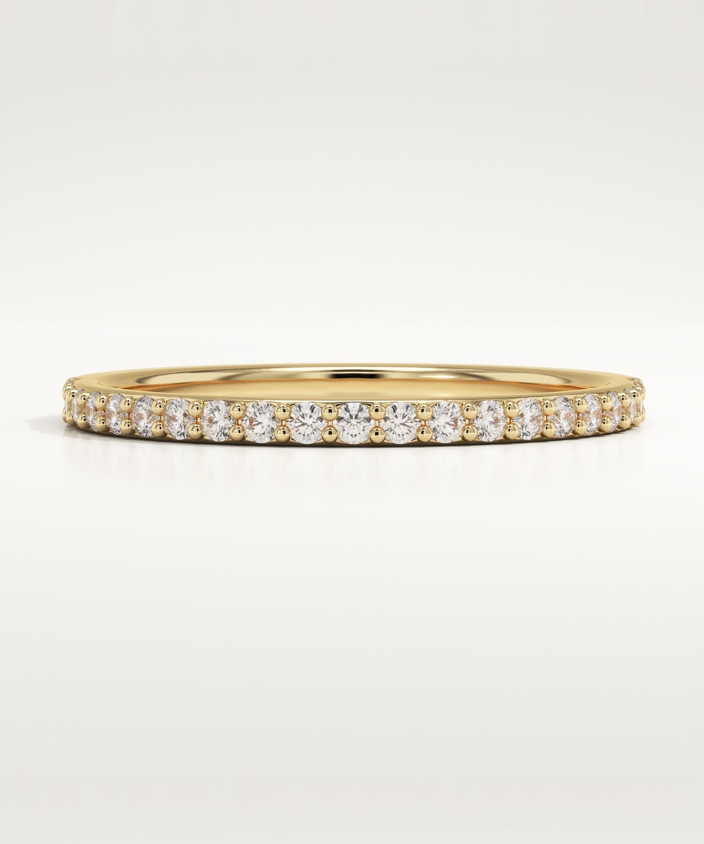 0.18 TCW Round Lab-Grown Diamond Half Eternity Wedding Band