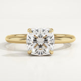 2.0 CT Cushion Cut Solitaire Lab-Grown Diamond Engagement Ring