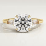 2.0 CT Round Cut Three Stone Lab-Grown Diamond Engagement Ring
