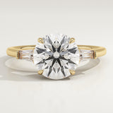 2.0 CT Round Cut Three Stone Lab-Grown Diamond Engagement Ring