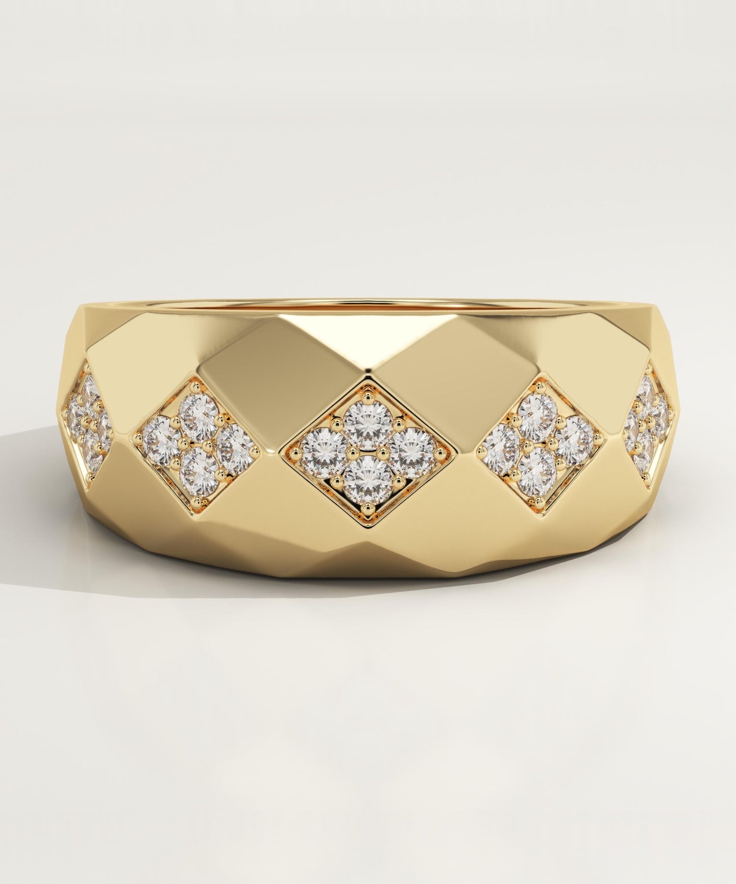 0.231 CT Round Lab-Grown Diamond Multi Stone Wedding Band For Men