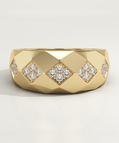 0.231 CT Round Lab-Grown Diamond Multi Stone Wedding Band For Men