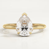 2.0 CT Pear Cut Solitaire Lab-Grown Diamond Engagement Ring