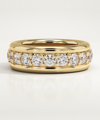 2.13 TCW Round Lab-Grown Diamond Full Eternity Wedding Band