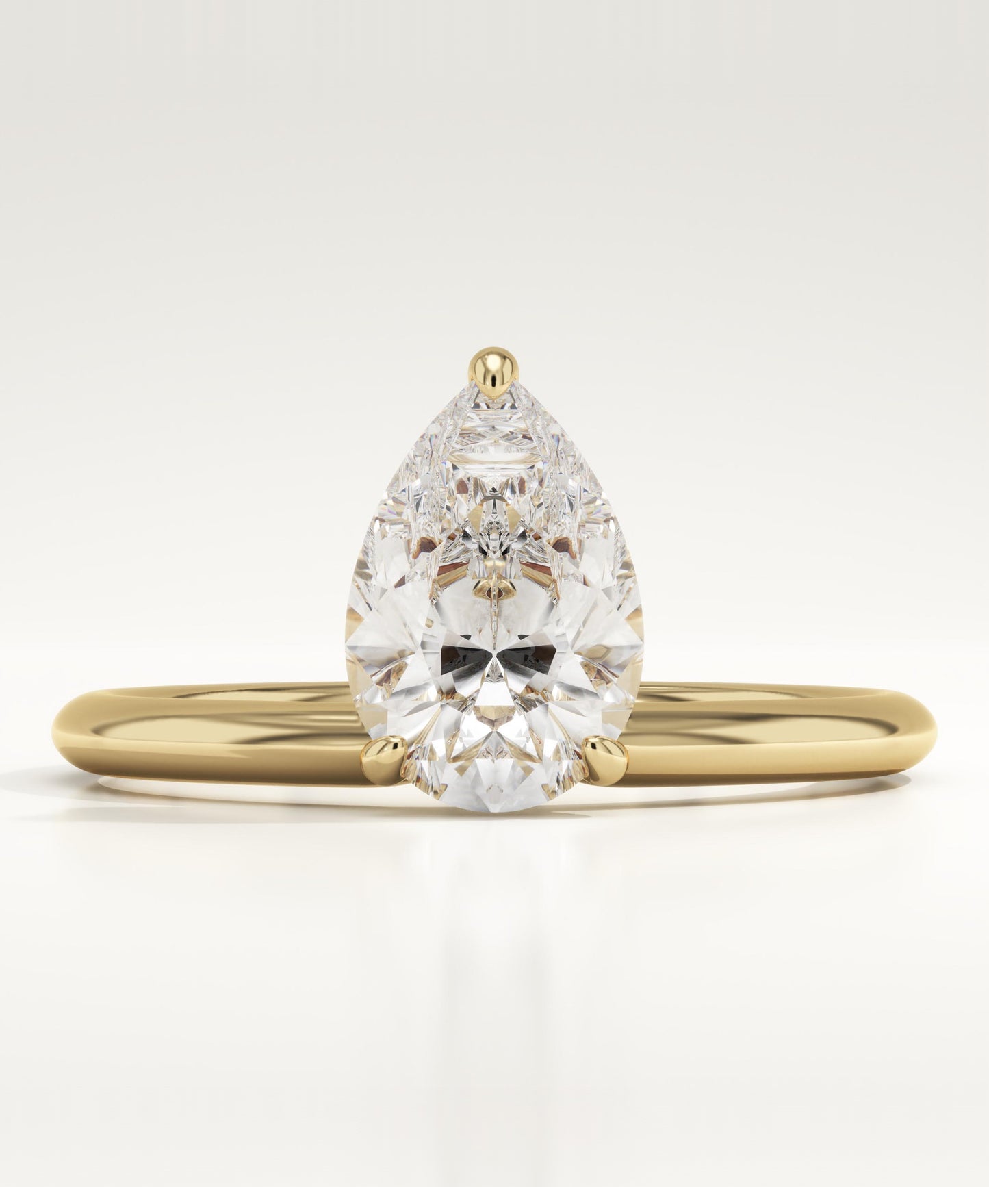 Pear Cut Solitaire Lab-Grown Diamond Engagement Ring