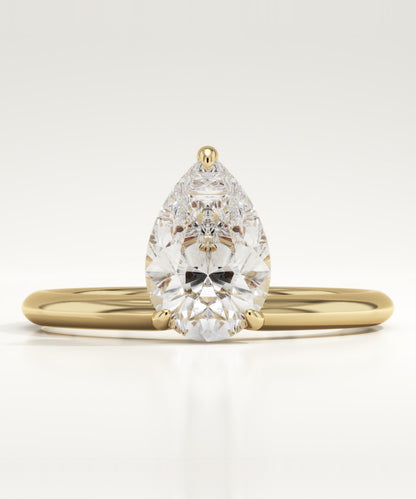 Pear Cut Solitaire Lab-Grown Diamond Engagement Ring