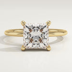 2.0 CT Princess Cut Solitaire Lab-Grown Diamond Engagement Ring