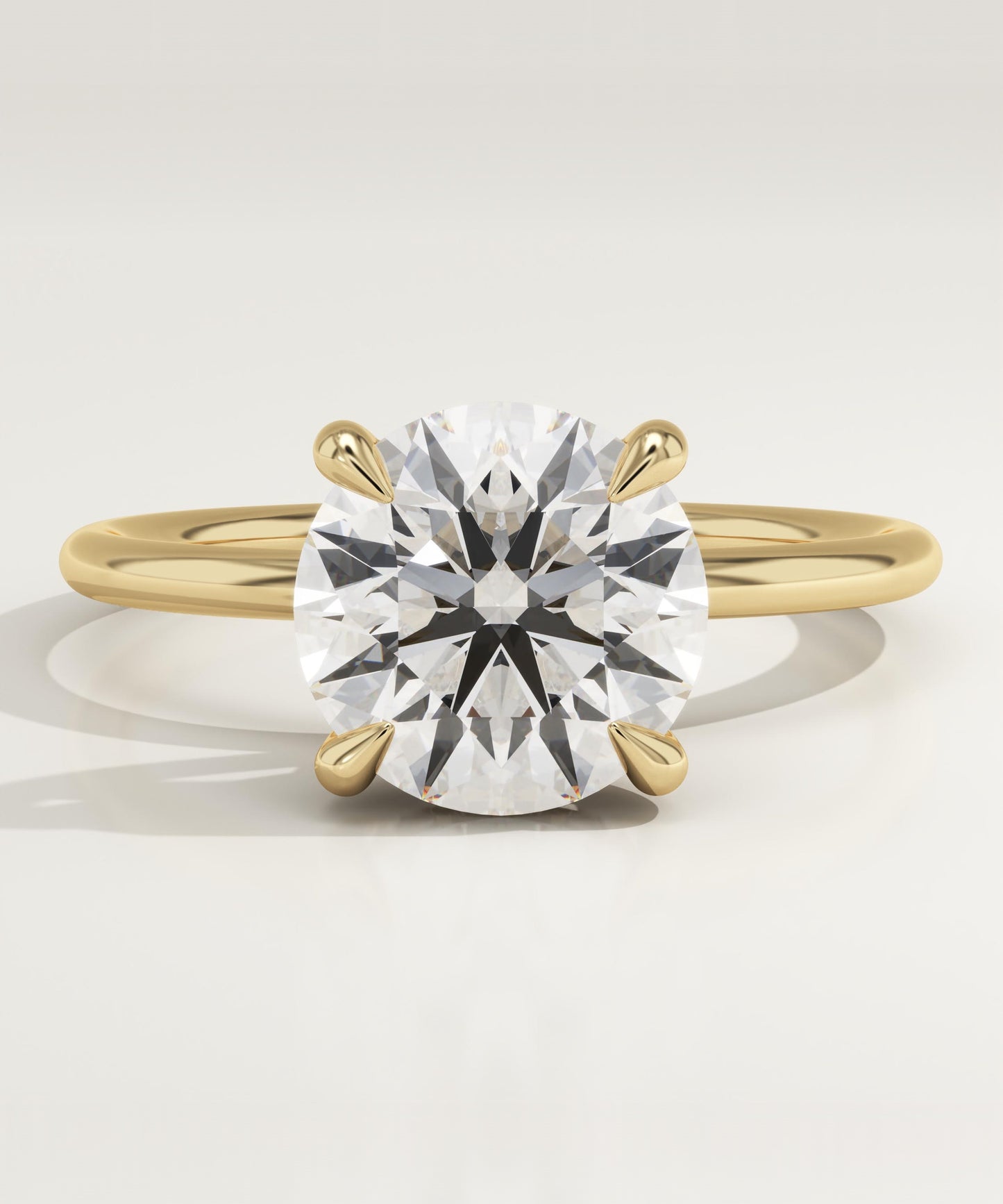 Round Cut Hidden Halo Lab-Grown Diamond Engagement Ring