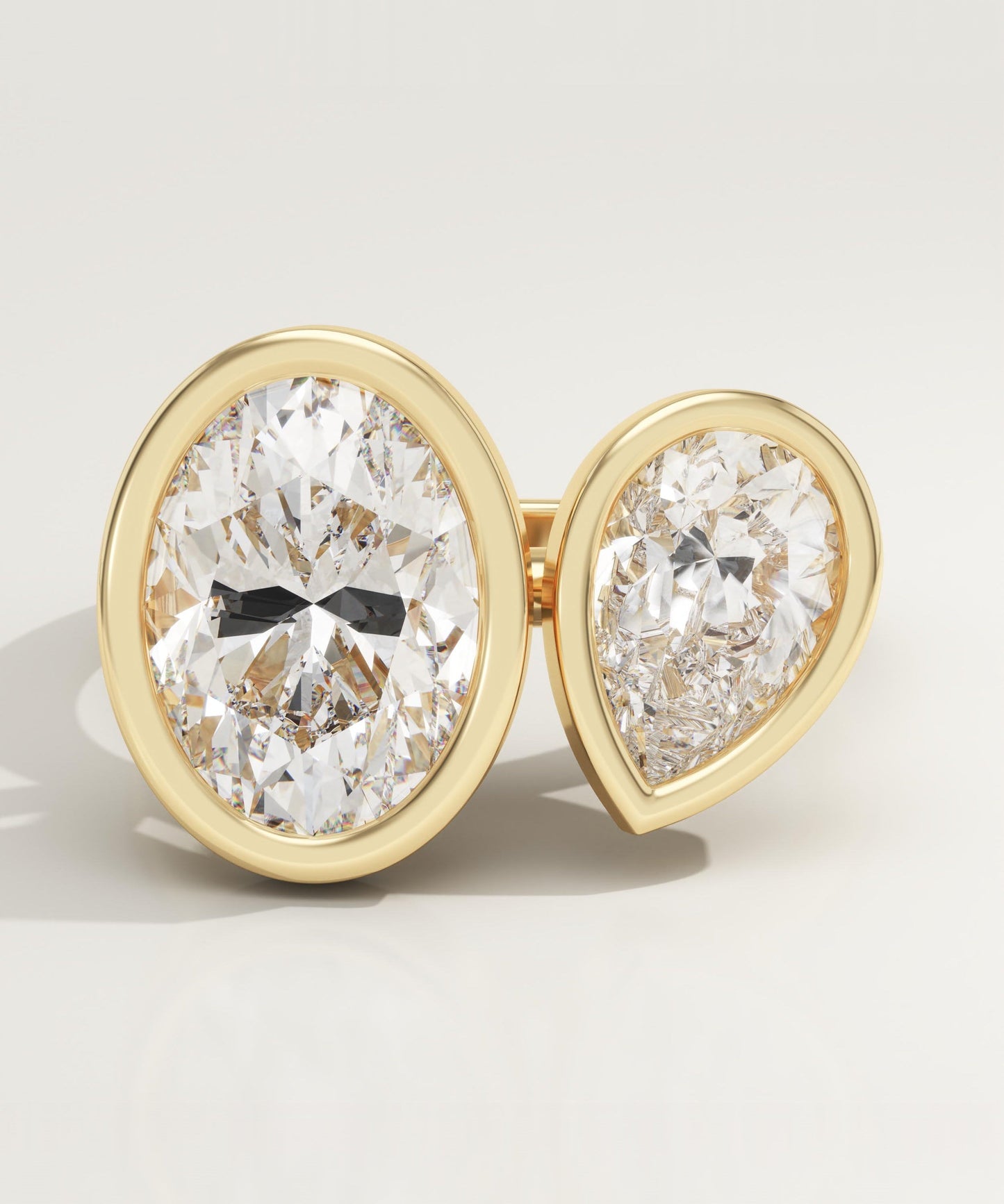 4.25 TCW Oval & Pear Cut Toi Et Moi Lab-Grown Diamond Engagement Ring