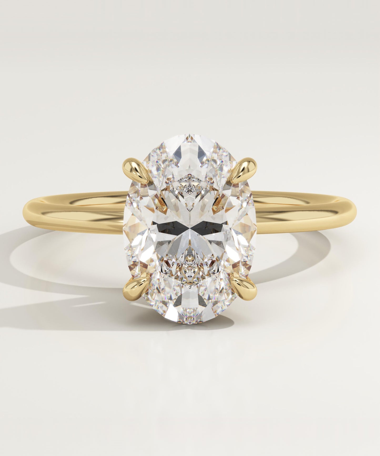 Oval Cut Solitaire Lab-Grown Diamond Engagement Ring
