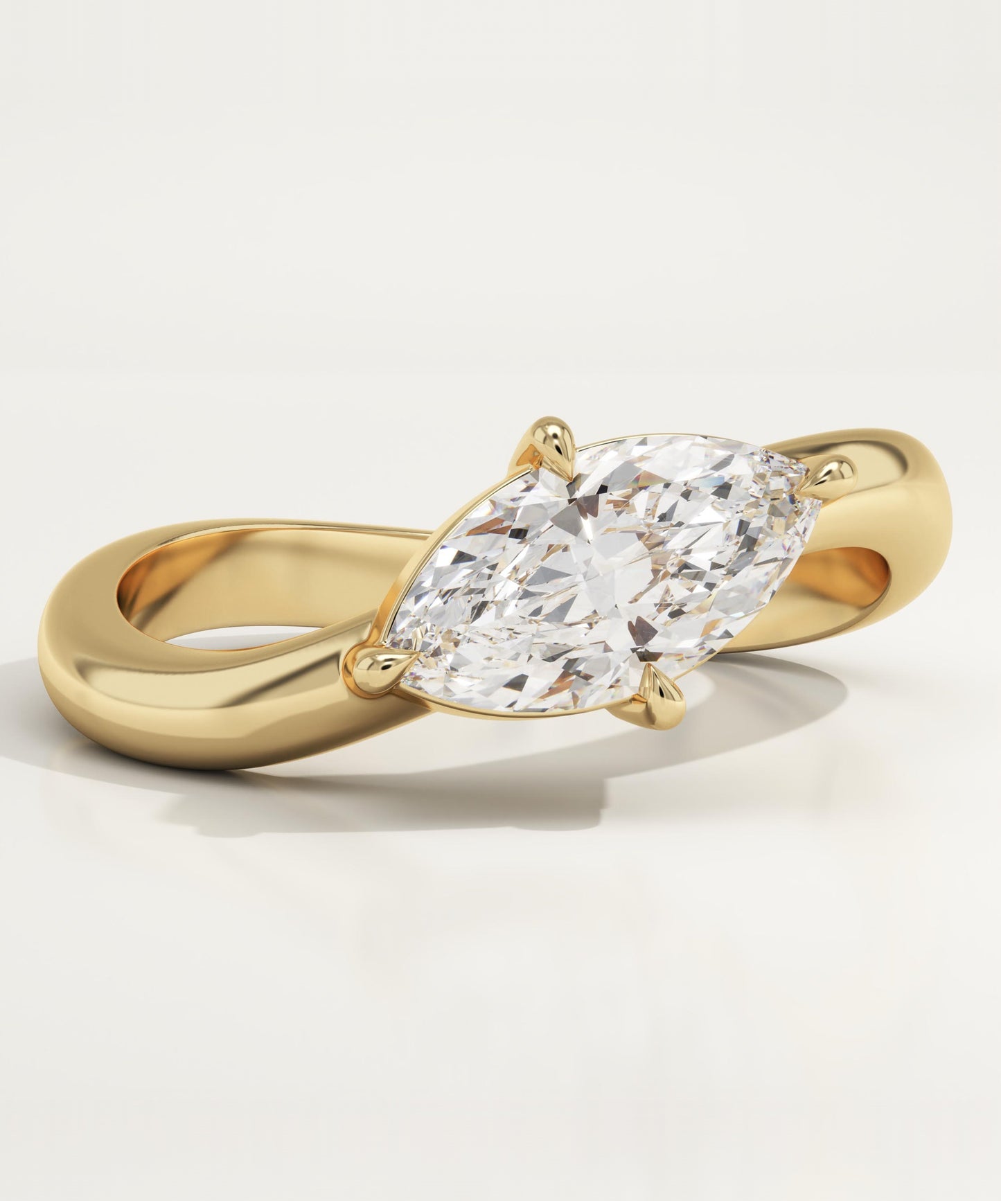 Marquise Cut Solitaire Lab-Grown Diamond Engagement Ring