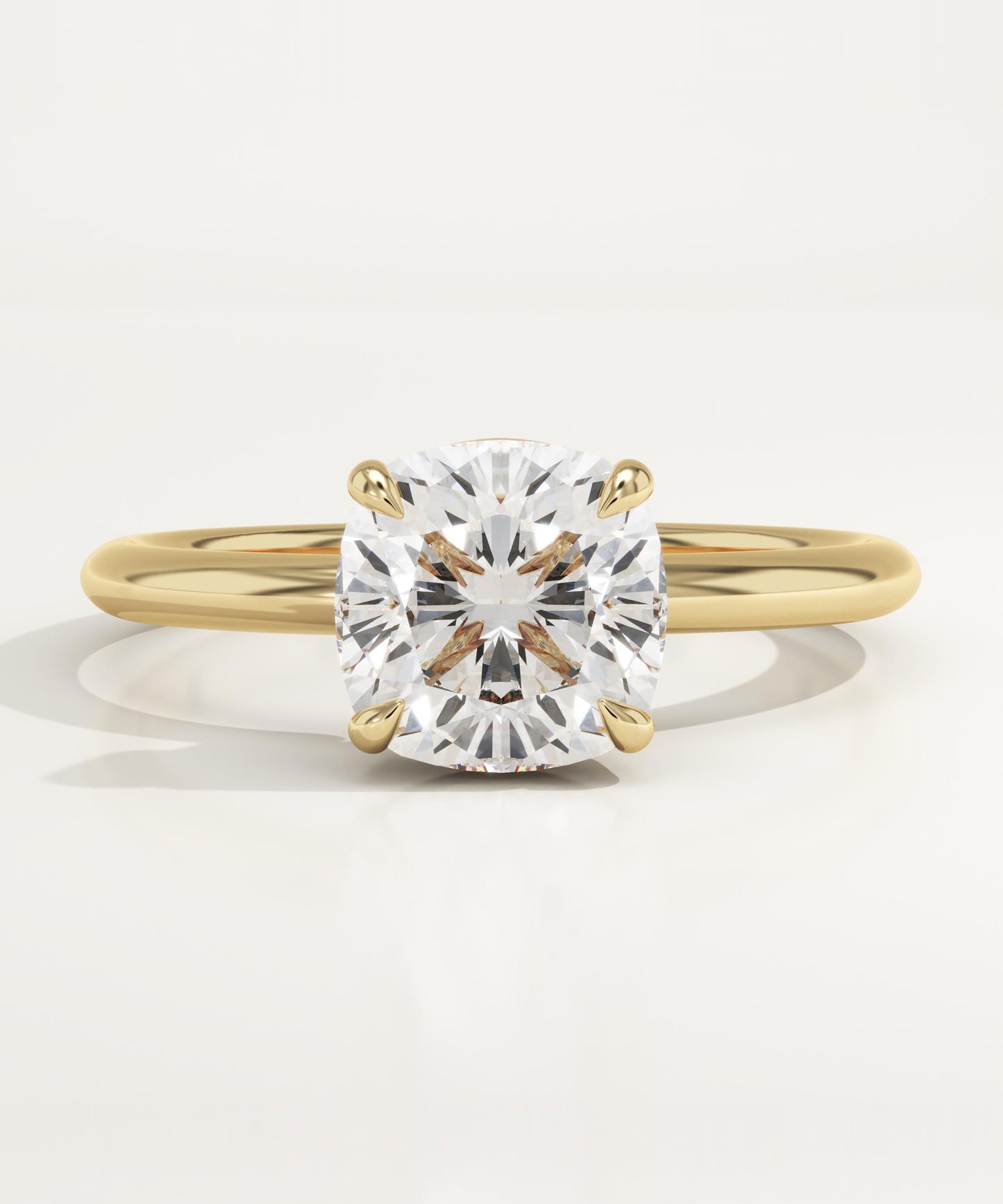 Cushion Cut Solitaire Lab-Grown Diamond Engagement Ring