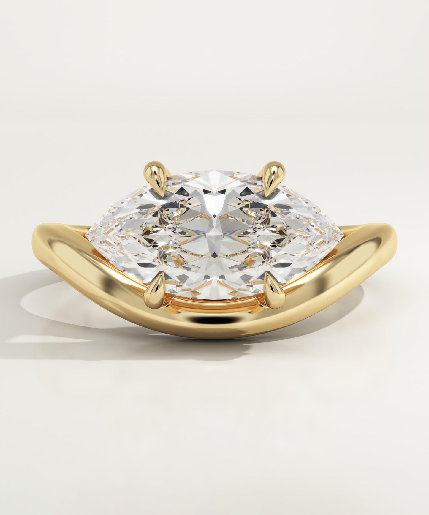 Marquise Cut Solitaire Lab-Grown Diamond Engagement Ring