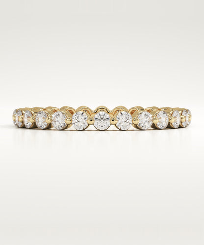 0.69 TCW Round Lab-Grown Diamond Full Eternity Wedding Band