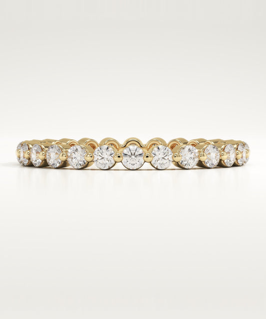 0.69 TCW Round Lab-Grown Diamond Full Eternity Wedding Band