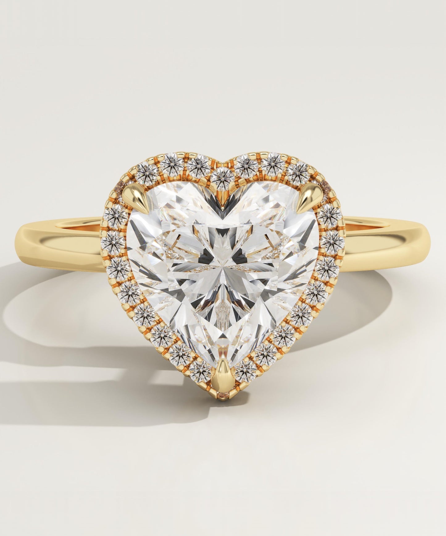 Heart Cut Halo Lab-Grown Diamond Engagement Ring