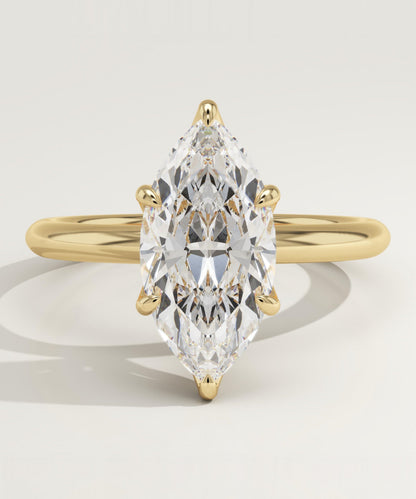 1.75 CT Marquise Cut Solitaire Moissanite Engagement Ring