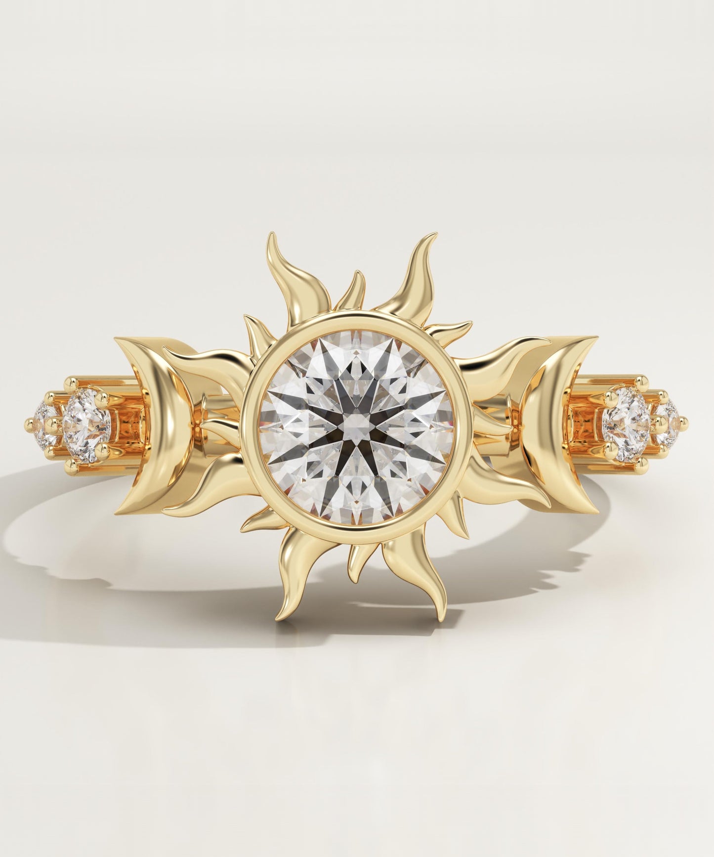 Round Cut Nature Inspired Lab-Grown Diamond Engagement Ring
