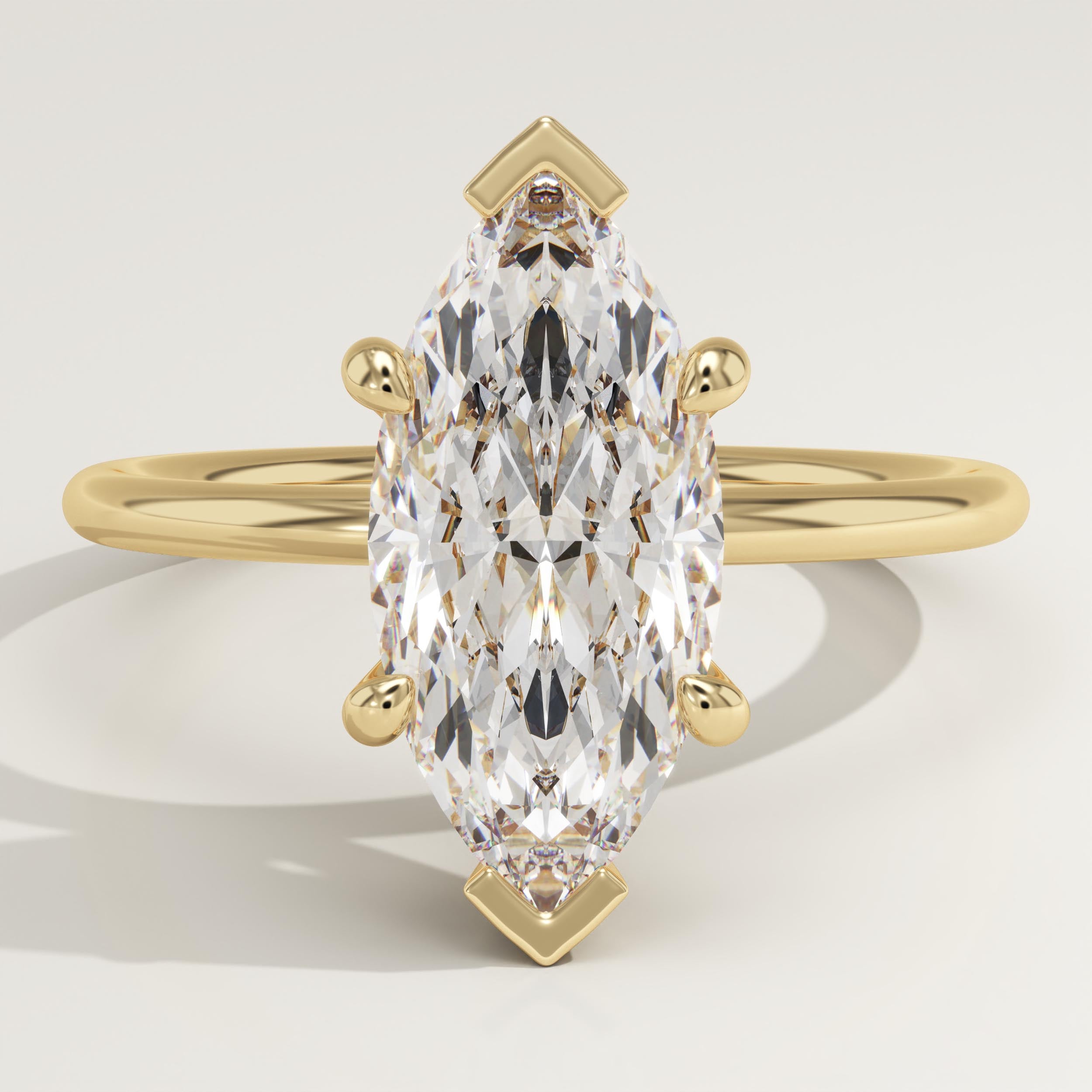 1.5 CT Marquise Cut Solitaire Lab-Grown Diamond Engagement Ring