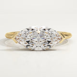 2.0 CT East West Marquise Cut Solitaire Lab-Grown Diamond Engagement Ring