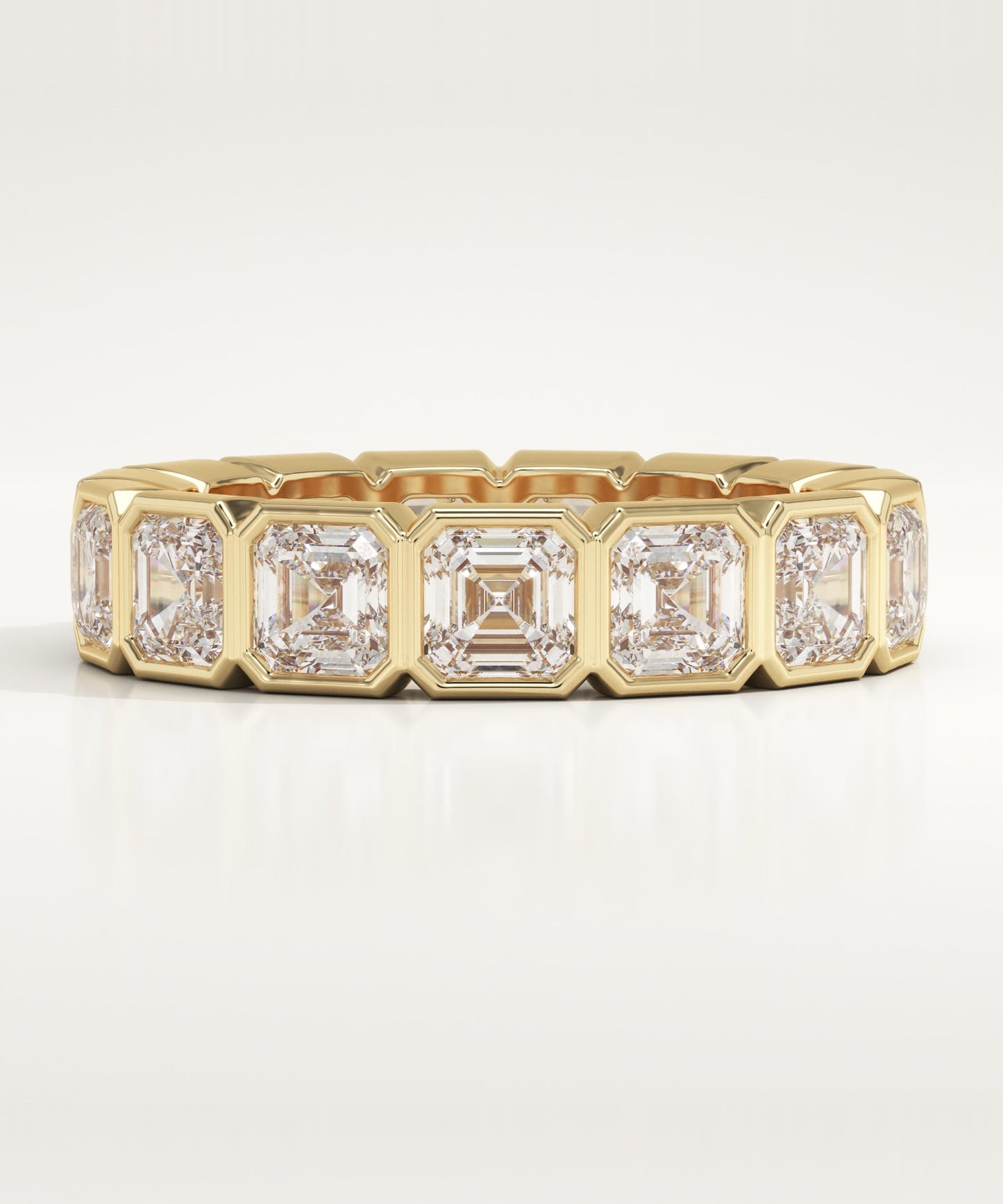 2.25 TCW Asscher Lab-Grown Diamond Full Eternity Wedding Band
