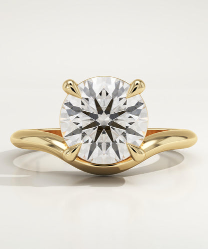 Round Cut Solitaire Lab-Grown Diamond Engagement Ring