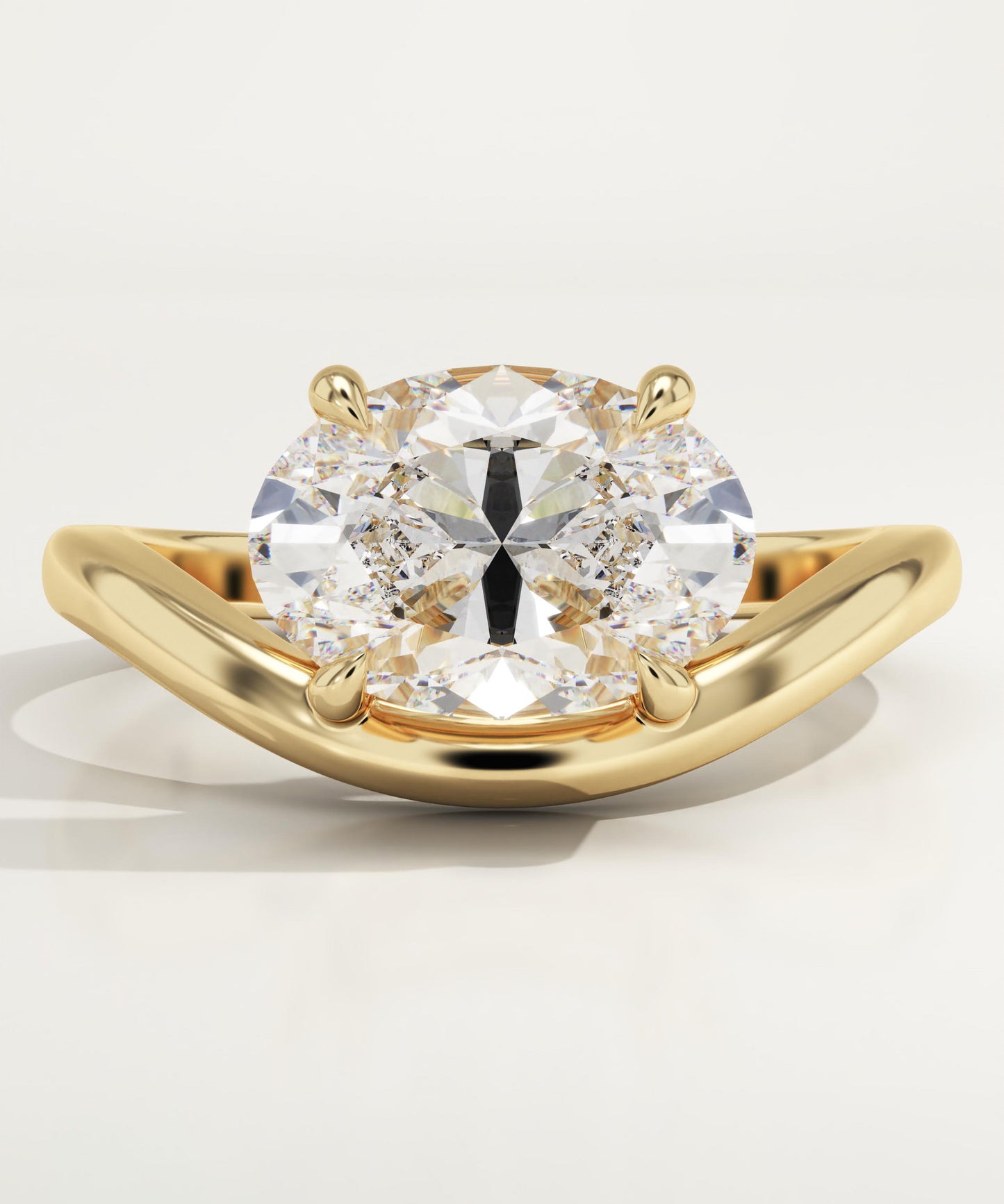 Oval Cut Solitaire Lab-Grown Diamond Engagement Ring