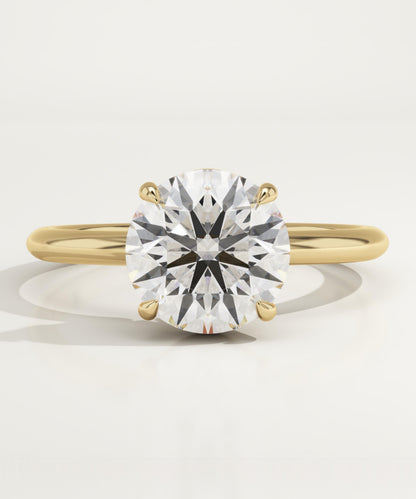2 CT Round Cut Solitaire Moissanite Engagement Ring